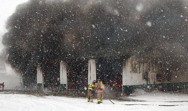 Lewis Farm. April Fools Day. North Stonington, CT. Ashaway sent 2 engines and 1 tanker.